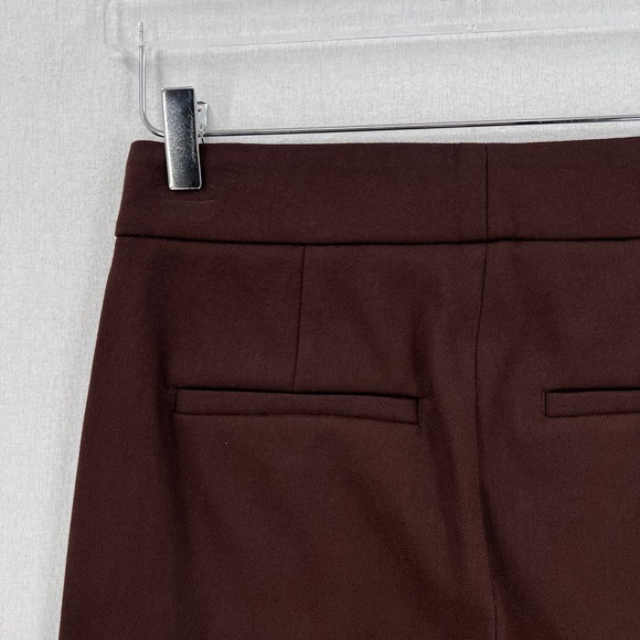 VINCE Slim Flared Pants Womens 0 Hickory Darl Brown Cropped Mid Rise Stretch NWT - Picture 10 of 16